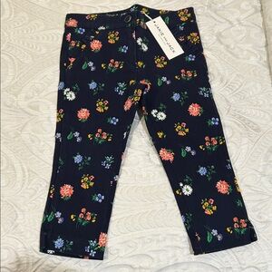 Janie and Jack Navy Floral Leggings